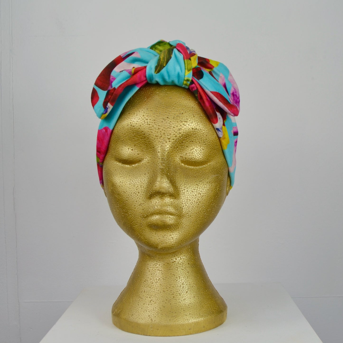 Snakes & Flowers - Velvet Headwrap - Turquoise