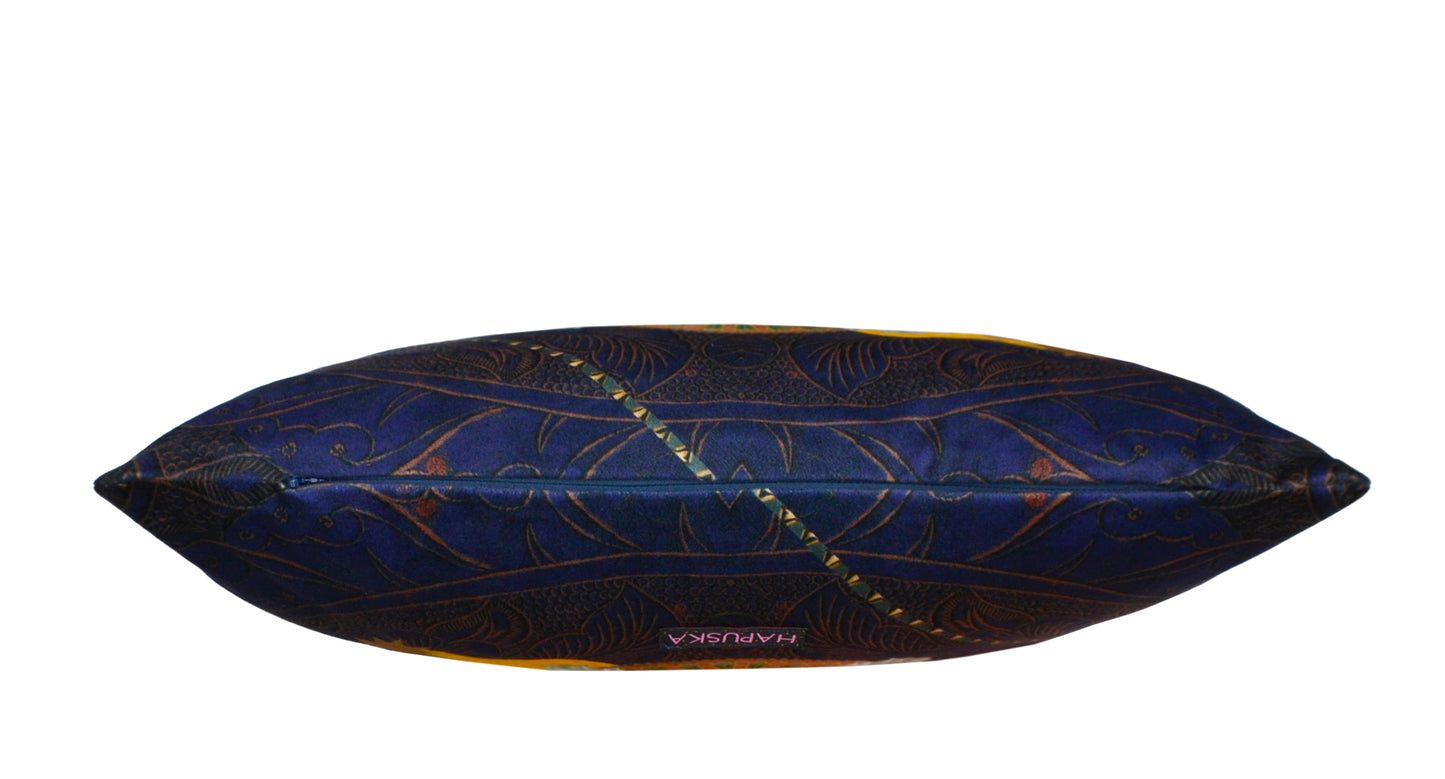 Hathor Cushion - Navy - Eco Velvet