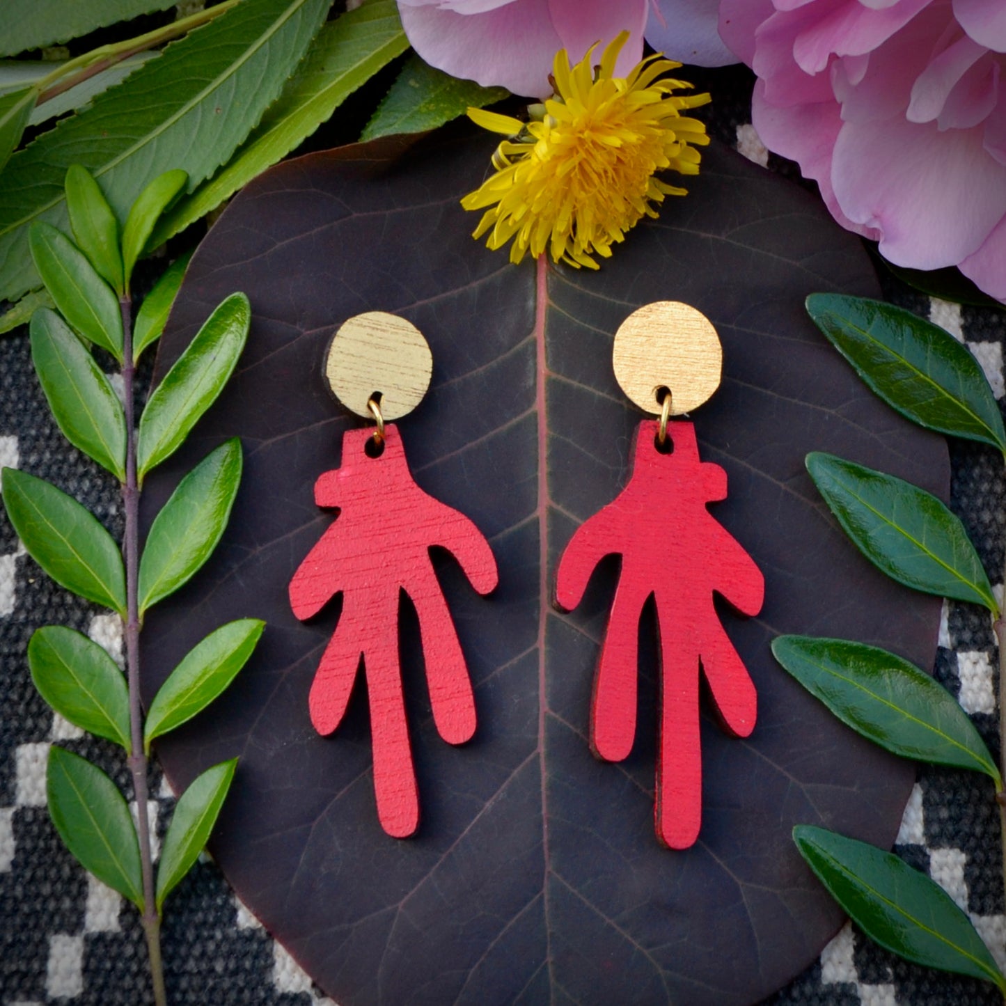 Red Matisse Earrings