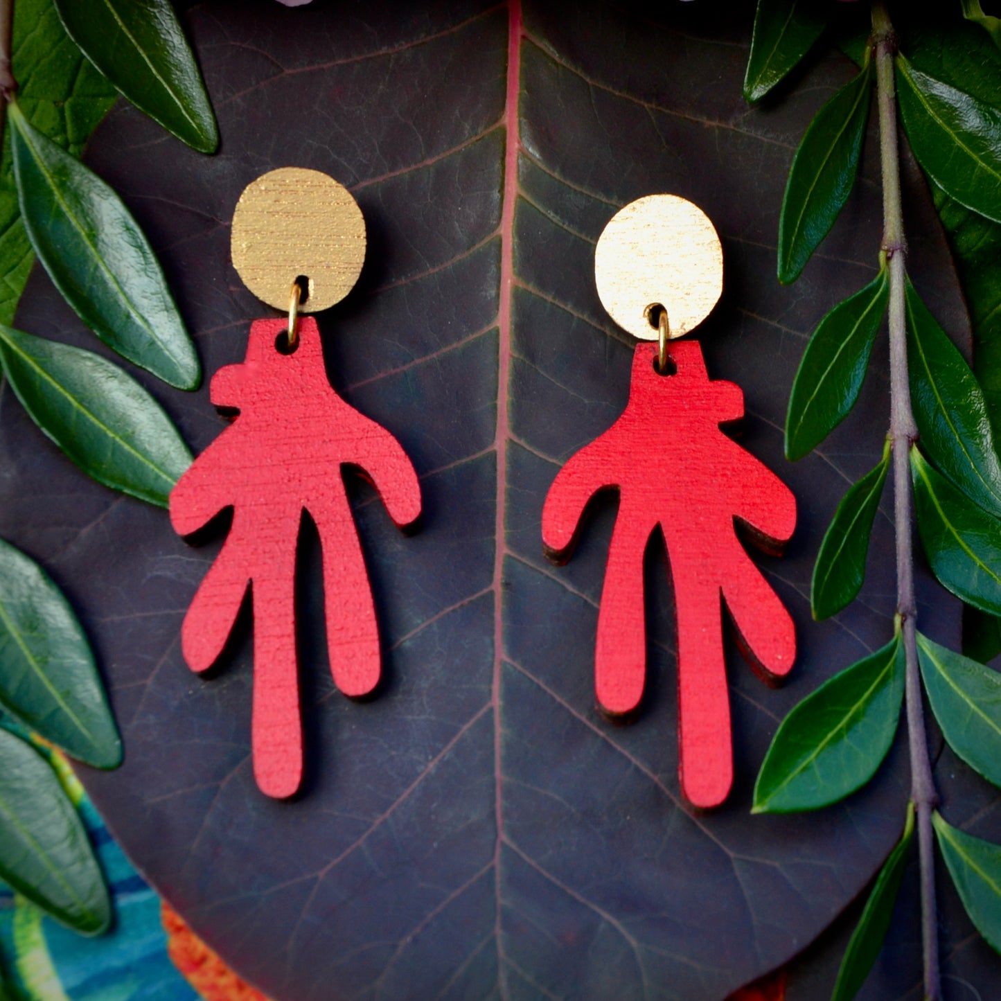 Red Matisse Earrings